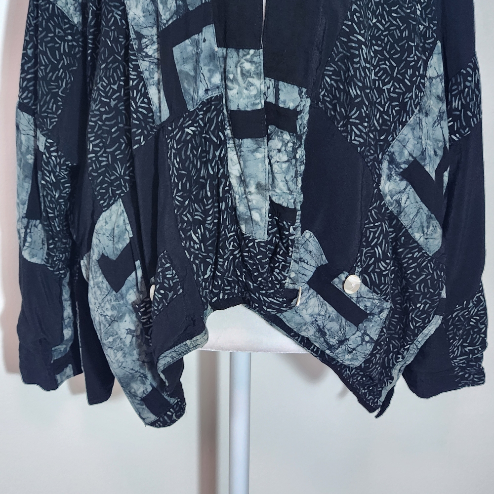 Lyng Black Patchwork Jacket Cardigan One Size Uni… - image 5